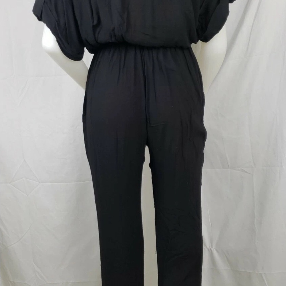 Lucy Paris Jumpsuit Womens Black Cruise Wear Ruffled W/Belt Sz S NWT! - Picture 4 of 5